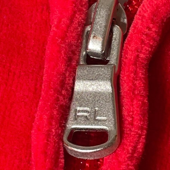 Infant Ralph Lauren 2 Piece Red Velour Jogging Set size 9M - Picture 6 of 14